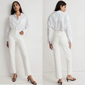 MADEWELL The Perfect Vintage Straight Leg Jean in White